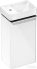 Hansgrohe XELU Q 34x25 cm-es balos mosdó és alsószekrény kombináció, fényes fehér/króm 54362000