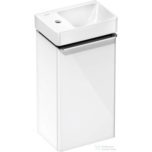 Hansgrohe XELU Q 34x25 cm-es balos mosdó és alsószekrény kombináció, fényes fehér/króm 54362000