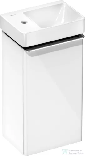 Hansgrohe XELU Q 34x25 cm-es balos mosdó és alsószekrény kombináció, fényes fehér/króm 54362000