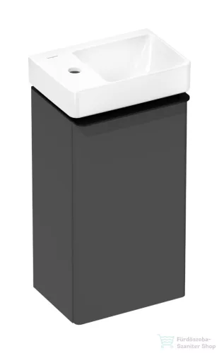 Hansgrohe XELU Q 34x25 cm-es balos mosdó és alsószekrény kombináció, matt gyémántszürke/matt fekete 54363670