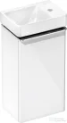 Hansgrohe XELU Q 34x25 cm-es jobbos mosdó és alsószekrény kombináció, fényes fehér/króm 54365000