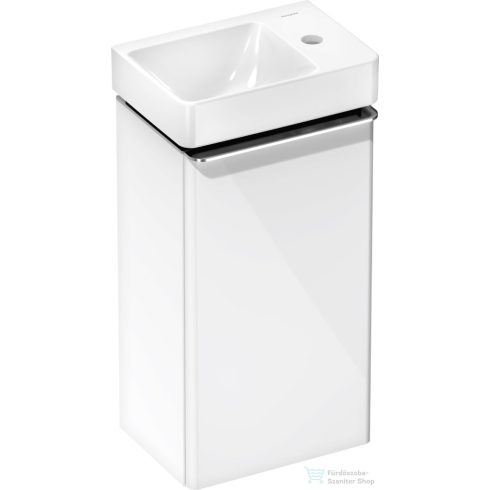 Hansgrohe XELU Q 34x25 cm-es jobbos mosdó és alsószekrény kombináció, fényes fehér/króm 54365000