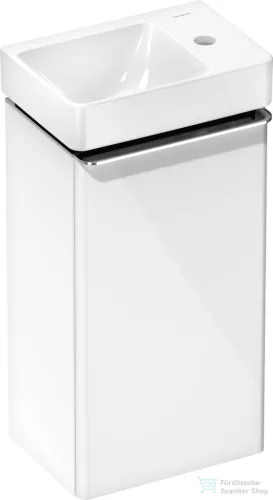Hansgrohe XELU Q 34x25 cm-es jobbos mosdó és alsószekrény kombináció, fényes fehér/króm 54365000