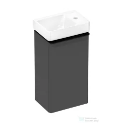   Hansgrohe XELU Q 34x25 cm-es jobbos mosdó és alsószekrény kombináció, matt gyémántszürke/matt fekete 54366670