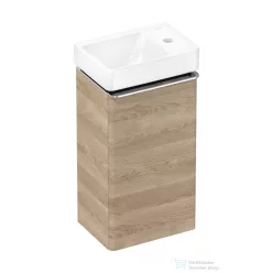   Hansgrohe XELU Q 34x25 cm-es jobbos mosdó és alsószekrény kombináció, természetes tölgy/króm 54367000