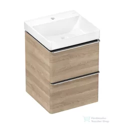   Hansgrohe XELU Q 48x47,5 cm-es mosdó és 2 fiókos alsószekrény kombináció, természetes tölgy/króm 54370000