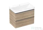 Hansgrohe XELU Q 78x47,5 cm-es mosdó és 2 fiókos alsószekrény kombináció, természetes tölgy/króm 54376000