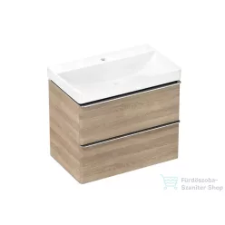   Hansgrohe XELU Q 78x47,5 cm-es mosdó és 2 fiókos alsószekrény kombináció, természetes tölgy/króm 54376000