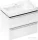 Hansgrohe XELU Q 78x47,5 cm-es 2 furatos mosdó és 2 fiókos alsószekrény kombináció, fényes fehér/króm 54380000