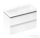 Hansgrohe XELU Q 98x47,5 cm-es mosdó és 2 fiókos alsószekrény kombináció, fényes fehér/króm 54383000