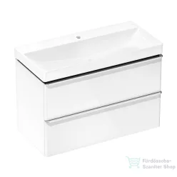   Hansgrohe XELU Q 98x47,5 cm-es mosdó és 2 fiókos alsószekrény kombináció, fényes fehér/króm 54383000