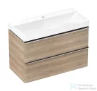 Hansgrohe XELU Q 98x47,5 cm-es mosdó és 2 fiókos alsószekrény kombináció, természetes tölgy/króm 54385000
