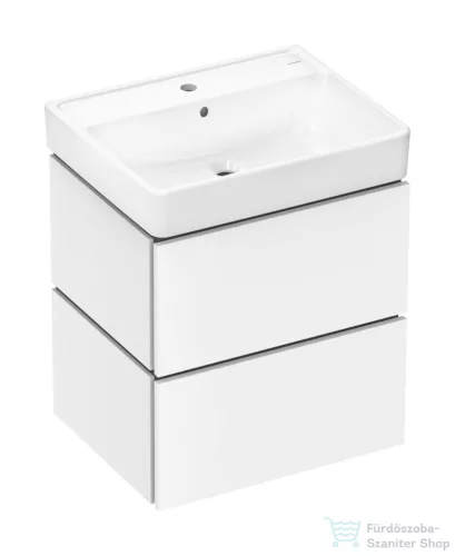 Hansgrohe XILESA E 58x47 cm-es, 2 fiókos alsó szekrény Xanuia Q mosdóval, matt fehér 54396700