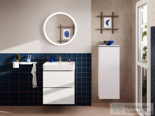 Hansgrohe XILESA E 58x47 cm-es, 2 fiókos alsó szekrény Xanuia Q mosdóval, matt fehér 54396700