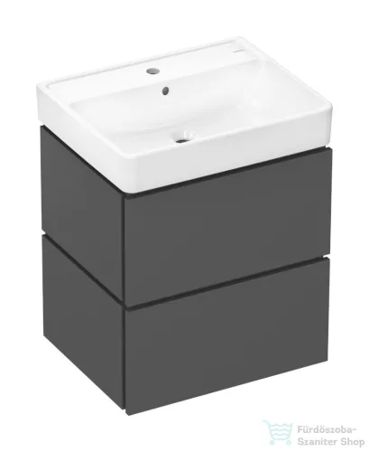 Hansgrohe XILESA E 58x47 cm-es, 2 fiókos alsó szekrény Xanuia Q mosdóval, matt palaszürke 54396760