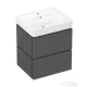 Hansgrohe XILESA E 58x47 cm-es, 2 fiókos alsó szekrény Xanuia Q mosdóval, matt palaszürke 54396760