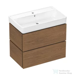   Hansgrohe XILESA E 78x47 cm-es, 2 fiókos alsó szekrény Xanuia Q mosdóval, kasmír tölgy 54397550