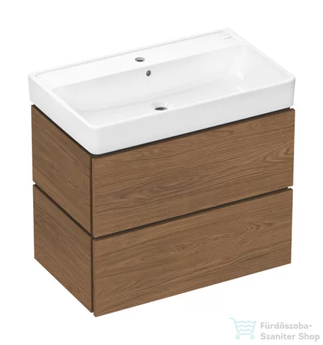 Hansgrohe XILESA E 78x47 cm-es, 2 fiókos alsó szekrény Xanuia Q mosdóval, kasmír tölgy 54397550