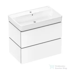   Hansgrohe XILESA E 78x47 cm-es, 2 fiókos alsó szekrény Xanuia Q mosdóval, matt fehér 54397700