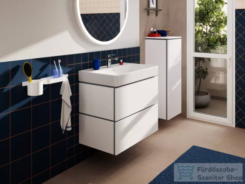 Hansgrohe XILESA E 78x47 cm-es, 2 fiókos alsó szekrény Xanuia Q mosdóval, matt fehér 54397700
