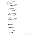 Kolpa San Naomi 1501 kiegészítő szekrény, fehér 546100