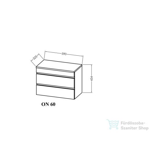 Kolpa San Naomi On 60 kiegészítő szekrény, fehér 546140