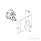 Kludi DECUS falsík alatti termosztátos 2 funkciós csaptelep színkészlet, szálcsiszolt arany 54810N075