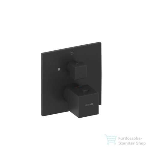 Kludi DECUS falsík alatti termosztátos 1 funkciós csaptelep színkészlet, matt fekete 548853975