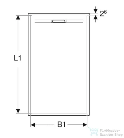 Geberit SESTRA 90x120 cm-es szögletes zuhanytálca, fehér 550.255.00.2