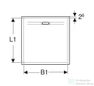 Geberit SESTRA 80x80 cm-es szögletes zuhanytálca, szürke 550.291.00.2