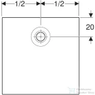 Geberit NEMEA 80x80x3,5 cm-es zuhanytálca,fehér 550.570.00.1