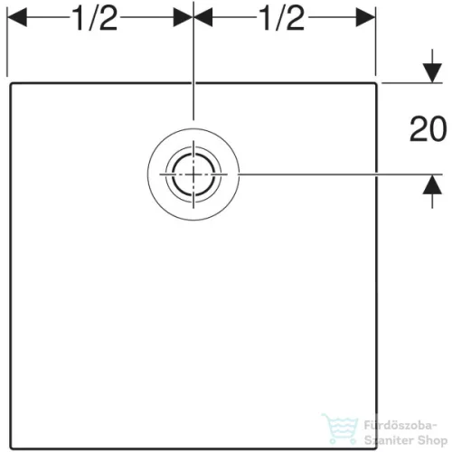 Geberit NEMEA 80x80x3,5 cm-es zuhanytálca,fehér 550.570.00.1