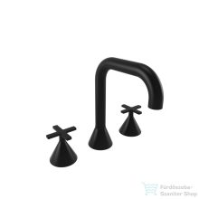   Bugnatese Orion 3 üléses mosdó csaptelep click-clack leeresztővel,matt fekete 5512SCNE