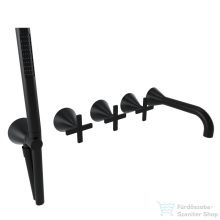   Bugnatese Orion falsík alatti kád csaptelep belső egységgel,matt fekete 5519NE