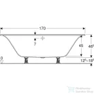 Geberit SOANA DUO 170x75 cm-es acryl kád lábbal,fehér 554.003.01.1