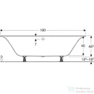 Geberit SOANA DUO 190x90 cm-es acryl kád lábbal,fehér 554.005.01.1