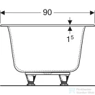 Geberit SOANA DUO 190x90 cm-es acryl kád lábbal,fehér 554.005.01.1
