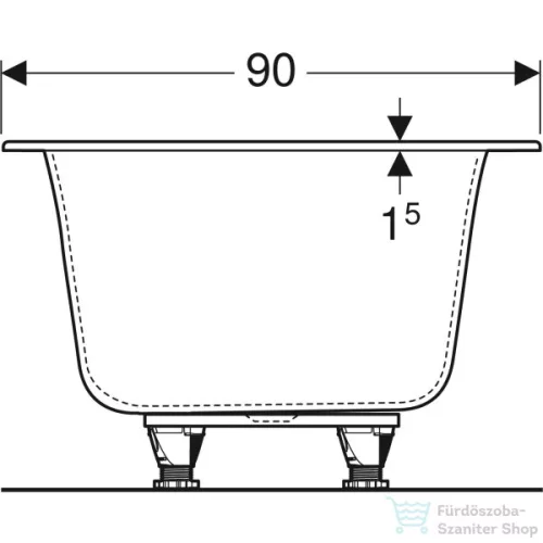 Geberit SOANA DUO 190x90 cm-es acryl kád lábbal,fehér 554.005.01.1