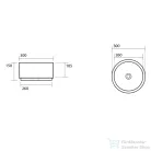 Sapho KERASAN OKE pultra helyezhető kerámiamosdó, átm.:30cm, matt fekete (554031)