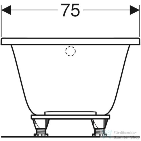Geberit SELNOVA 170x75 cm-es acryl kád lábbal,554.285.01.1
