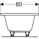 Geberit SELNOVA DUO 180x80 cm-es acryl kád lábbal,fehér 554289011
