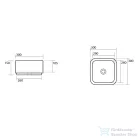 Sapho KERASAN HAKO pultra helyezhető kerámiamosdó, 30x30cm, matt zöld (554311)