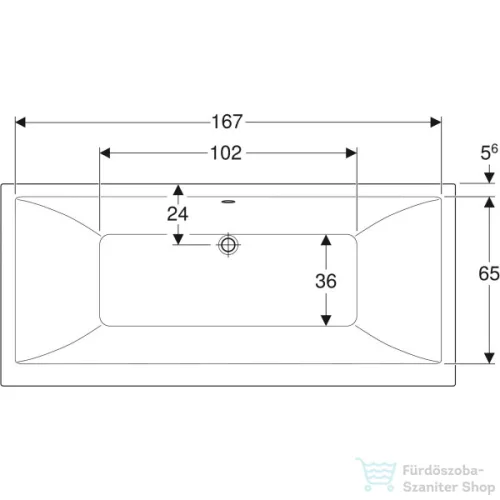 Geberit SELNOVA SQUARE DUO 180x80 cm-es acryl kád lábbal,554.387.01.1