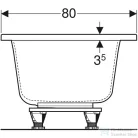 Geberit SELNOVA SQUARE DUO 180x80 cm-es acryl kád lábbal,554.387.01.1