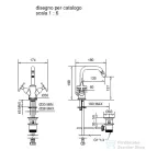 Bugnatese Orion bidet csaptelep leeresztővel,matt fehér 5544BI