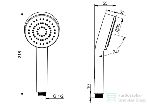 Hansa Hansabasic 1 funkciós kézizuhany, króm 55610100