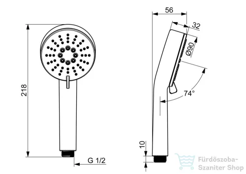 Hansa Hansabasic 3 funkciós kézizuhany, króm 55620100