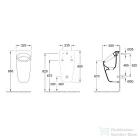 Villeroy & Boch Architectura elszívó rendszerű piszoár CeramicPlus bevonattal 5586 00 R1 ( 558600R1 )
