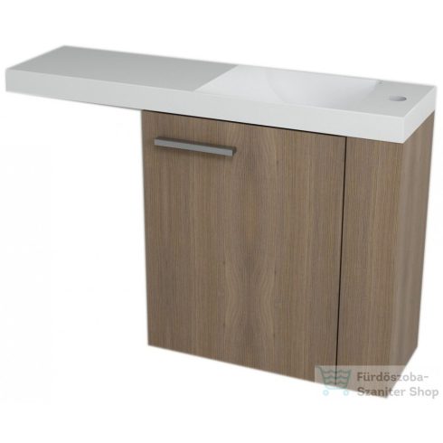 Sapho LATUS VI mosdótartó szekrény 50x50x22cm, jobbos, bruni dió 55870