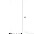 Geberit ONE 89x200 cm-es Walk-In zuhanyfal átlátszó üveggel,560.001.00.1